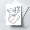 Greek Sculpture Line Art Greeting Card(s)