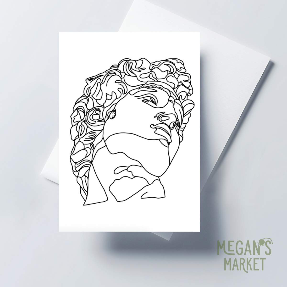 David Line Art Greeting Card(s)