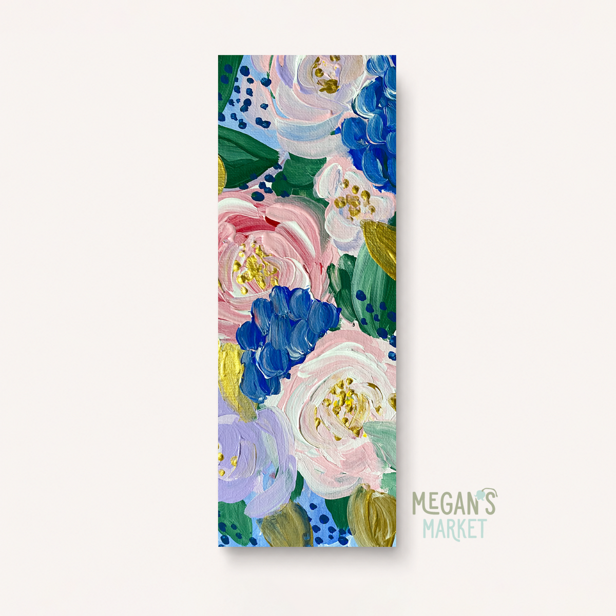 Blue Hydrangea Floral Bookmark