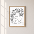 Statue of David Line Art Print