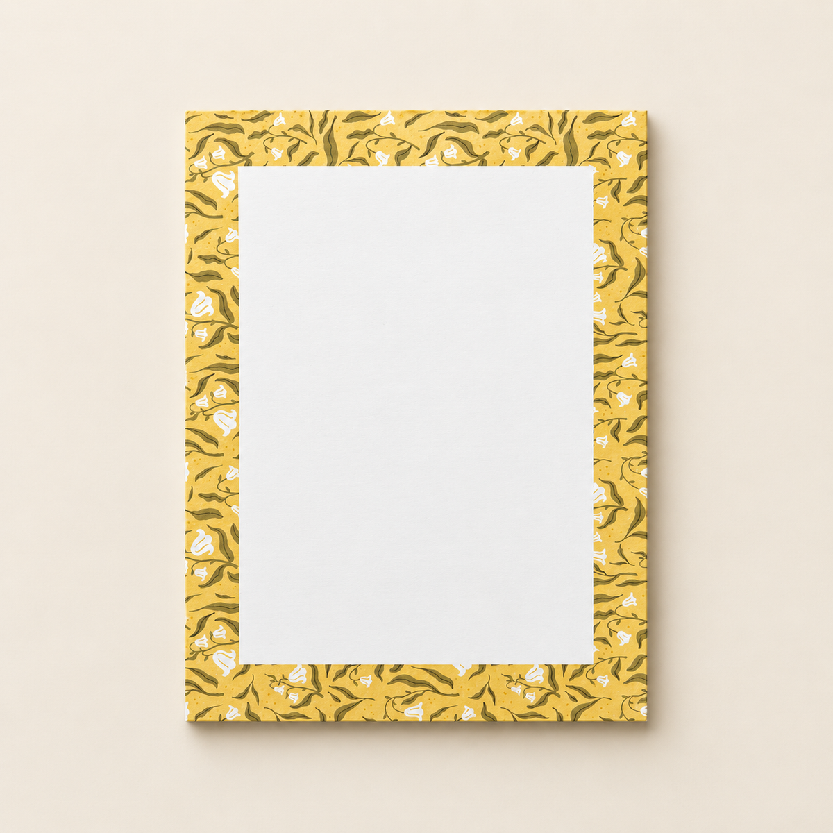 Yellow Floral Small Notepad