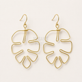 Monstera Leaf Wire Earrings