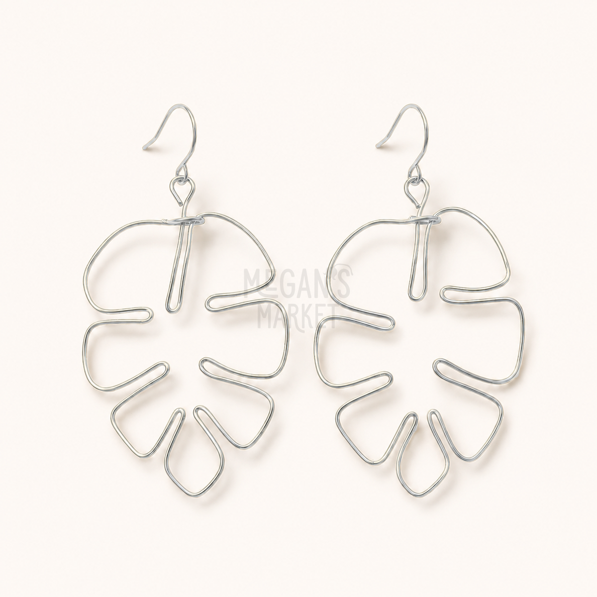 Monstera Leaf Wire Earrings