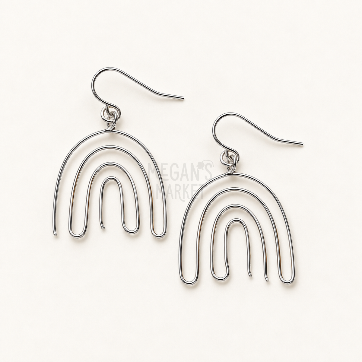 Wire Rainbow Dangle Earrings