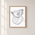 Greek Sculpture Line Art Print